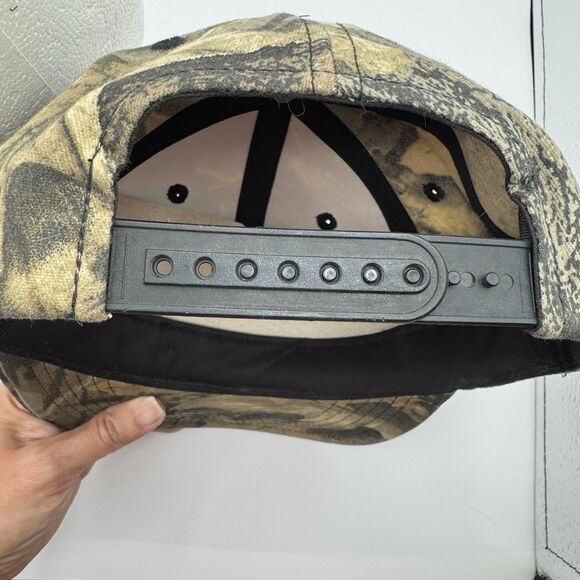 Vintage 90s Texas Longhorns Mossy Oak Camo Snapback Hat UT Outdoor Caps - Picture 12 of 12